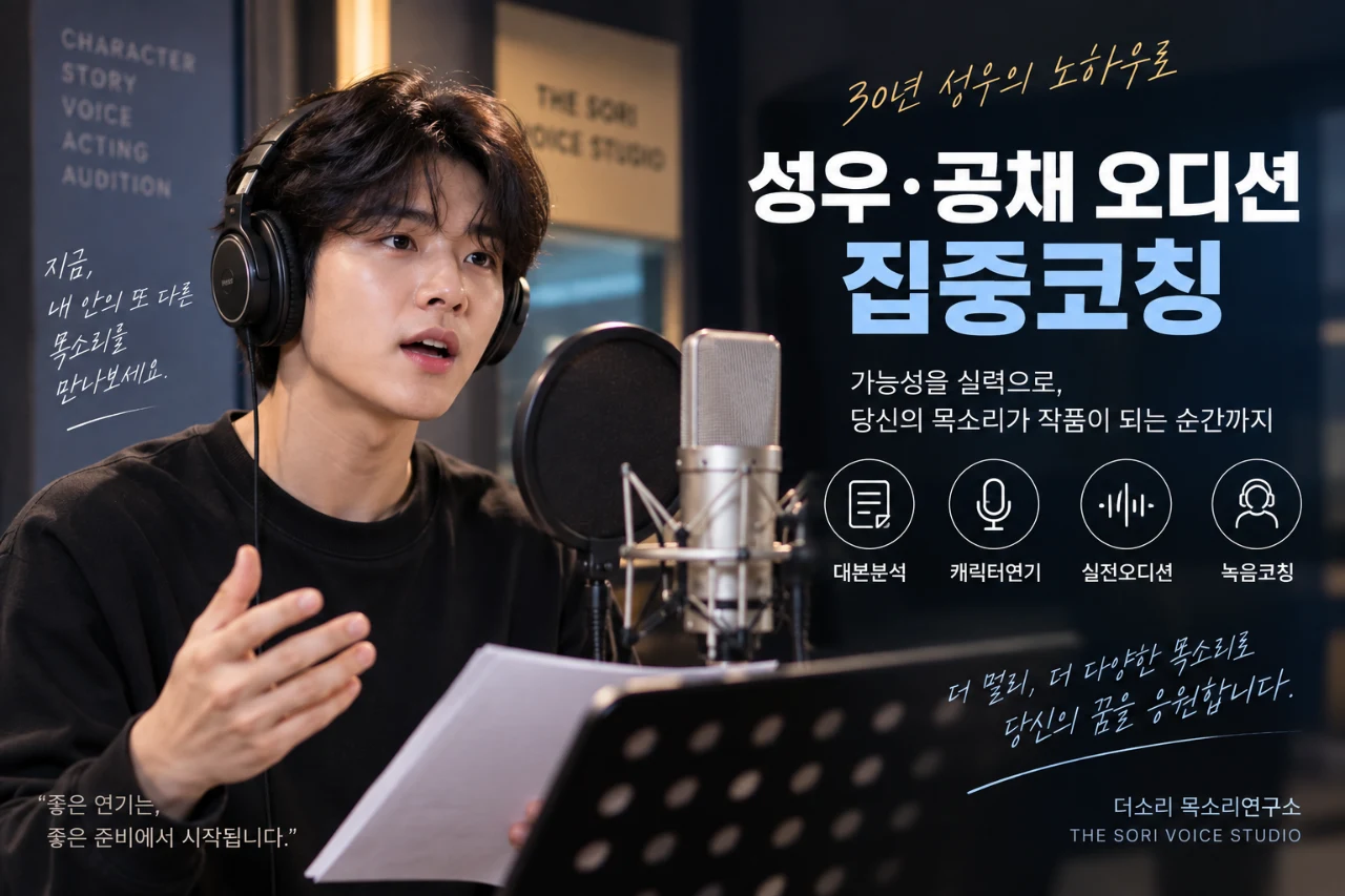 방송국 성우 공채에 도전하고 싶은분